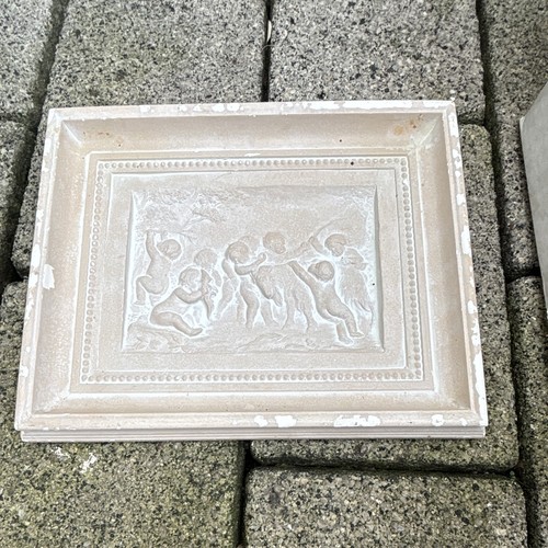Nostalgia white plaster relief - white,