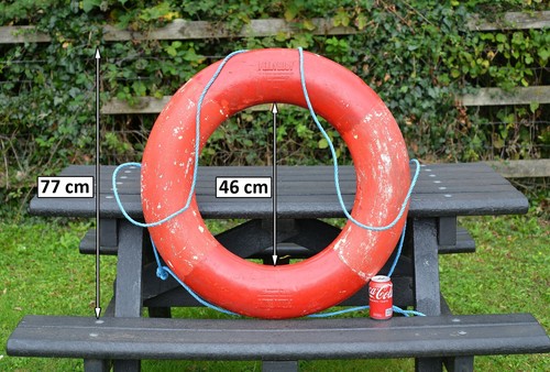 Used old life ring - old, 77