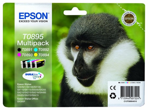 Epson t0895 monkey multipack - monkey,