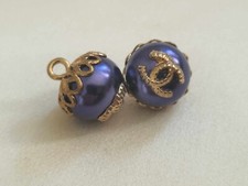 LOT OF TWO CHANEL SMALL PEARL BUTTON 12MM
