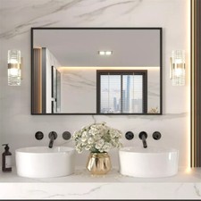 Large Wall Mirror Black Framed