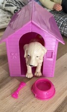 Toy barbie dog kennel and dog used