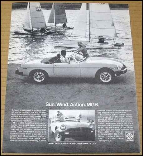 1978 mgb print ad - print,