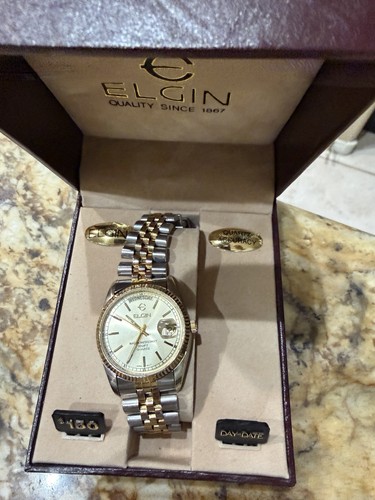 Elgin day date quartz two - elgin, day-date