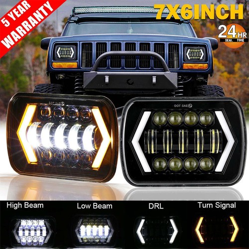 Pair 7x6 5x7 rectangle - pair, led