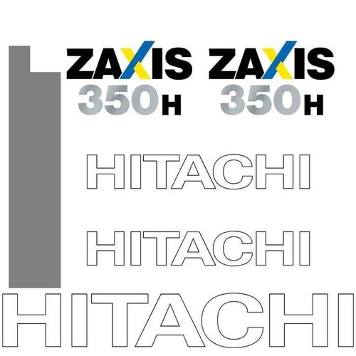 Decal sticker set hitachi - decal,
