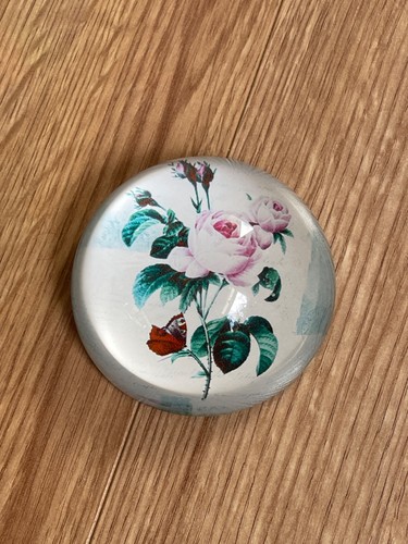 Vintage floral glass dome - vintage,