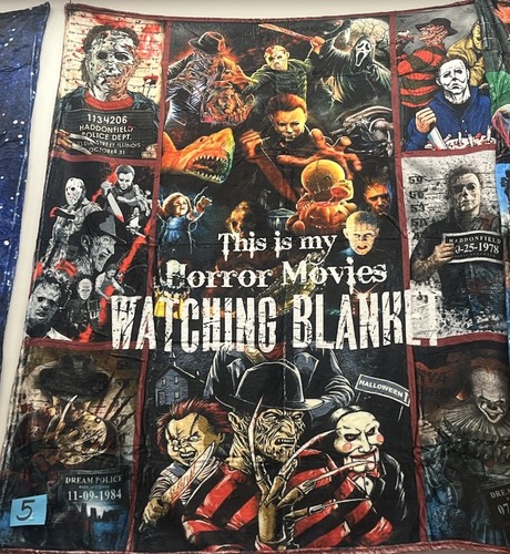 Horror movie watching blanket - horror,