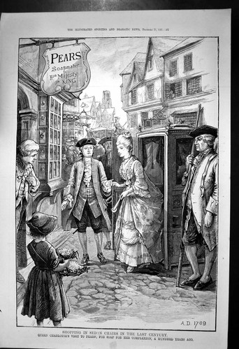 Old print pears - soap, queen