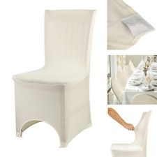 Event Decor IVORY Chair Covers for Wedding Birthday Parties ~ HIRE USE & RETURN*