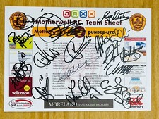 Hand Signed A4 Team Sheet - Dundee United FC 2009/10 season - 16 signatures