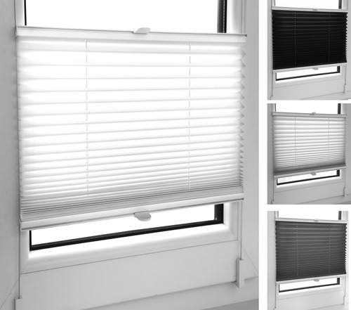 Pleated blinds white - blinds, black