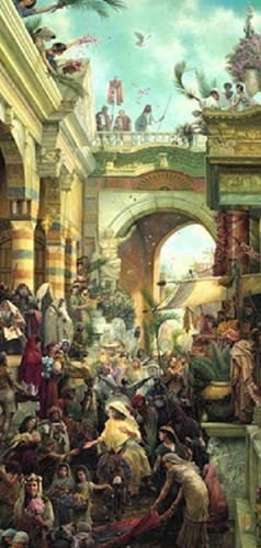 Christian art print - print, hosanna
