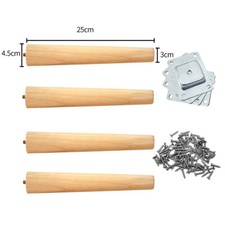 4 PCS Solid Wood Legs Beech