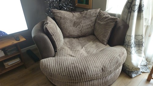 Dfs striped fabric armchair - dfs,