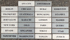 Time Zone Plaques Metal Signs