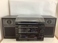 Hitachi Stereo Cassette Hifi HRD MD26 + semi auto Turntable & Speakers @hc#mez