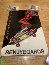 Vintage Benjyboard skateboard Poster 1970’s very rare original