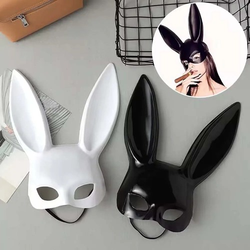 Women bunny rabbit half face - rabbit,