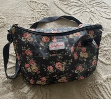 Cath Kidston Women's Bag Floral Blue Adjustable Strap Zip Closure Pockets