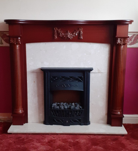 Mahogany fireplace surround