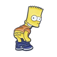 The Simpsons Bart Don't Tread on Me Tv show cartoon Metal Enamel pin badge Gift