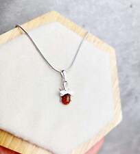 925 Sterling Silver & Genuine Baltic Amber Fly Bee Pendant - GL356