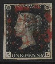 1840 black letters ll 4 - 1d,