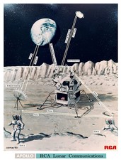 Apollo 11 Engineering Concept Art Print Moon Mission Landing Lunar Comms NASA