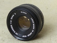 Ricoh XR Rikenon 50mm f/2 S  Lens - Pentax K Mount, Excellent Condition + Caps s