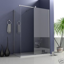 Walk in Wet Room Shower Screen Panel 8mm EasyClean Glass Shower Cubicle and Tray