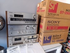 Vintage 70s SONY TA-1630 ST-2950 TC-199SD Amplifier Tuner Tape Deck Boxed TESTED