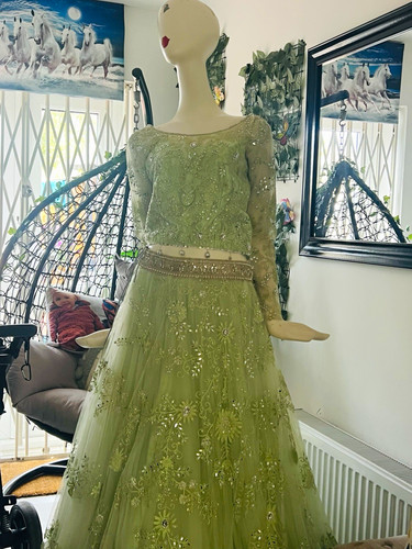 Women green embroidered - green,