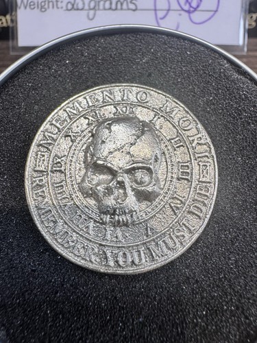 Silver skull coin grams - coin, 25