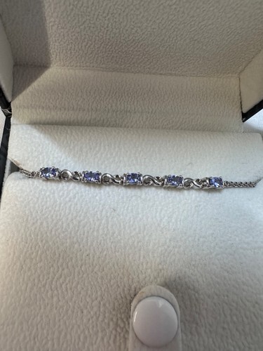 Silver tanzanite bracelet 6 - silver,