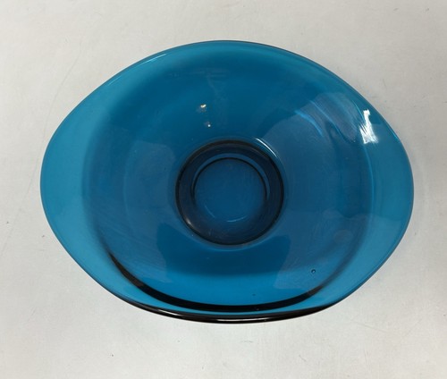 Vintage blue glass oval - vintage,