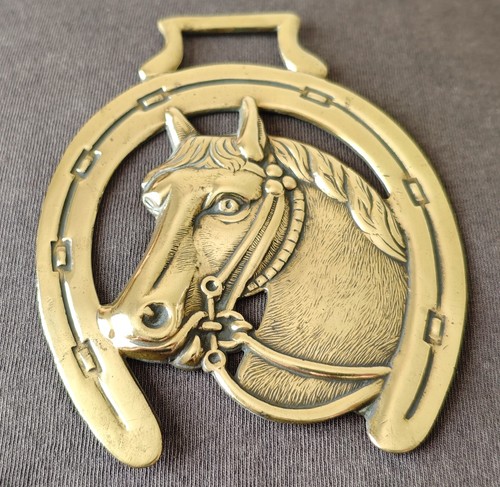 Antique stamped horse brass - antique,