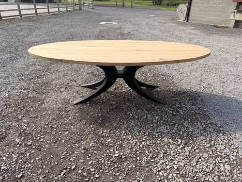 Solid oak oval - oval, table