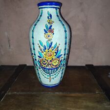 Art Deco faience vase Boch La