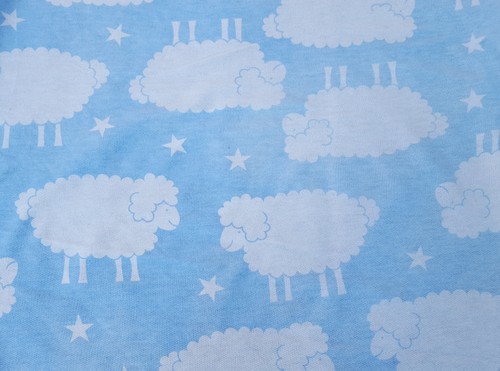 Stars and sheep print fleece - and,