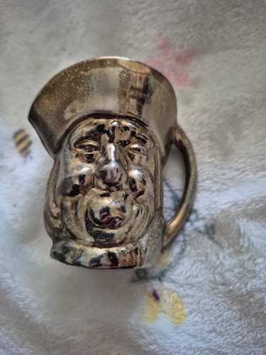Small vintage metal toby jug - vintage,