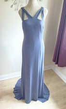 Vera Wang Blue Grey Cross Back