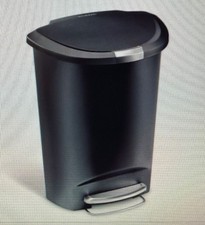 Black Semi-Round Pedal Bin 50