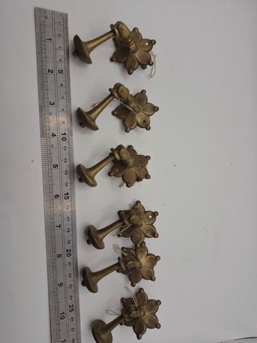 Antique brass drop handles - 6,