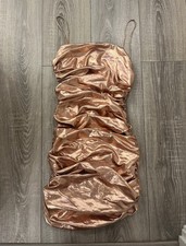 Oh Polly Champagne Rose Ruched Dress