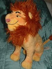 DISNEY STORE LARGE 14" LION KING  MUFASA  PLUSH  BEANIE SOFT TOY xx