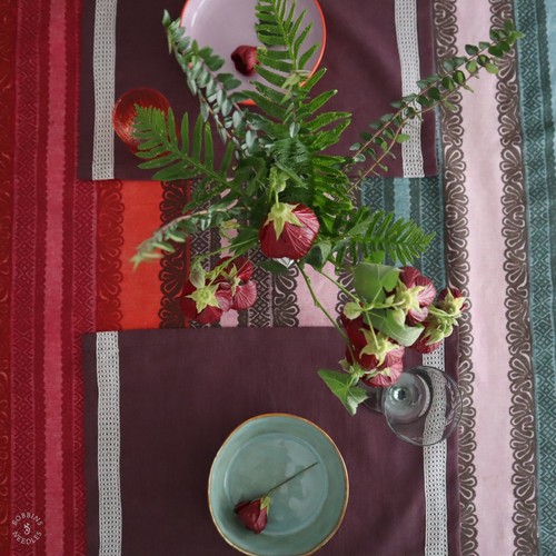 Set linen placemats with - 2,