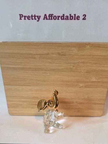 Small clear glass elephant - glass,