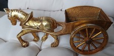 Vintage solid metal horse and