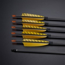 Archery Hunting 32" Carbon Arrows SP400 4" Turkey Feather Shooting Bow Target